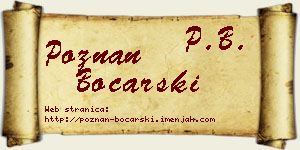Poznan Bočarski vizit kartica